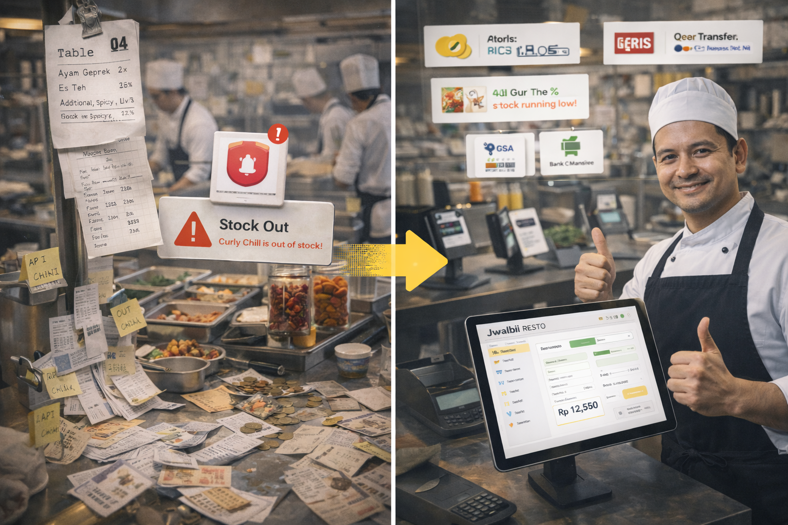 Dashboard Jwalbli untuk Restoran & FNB